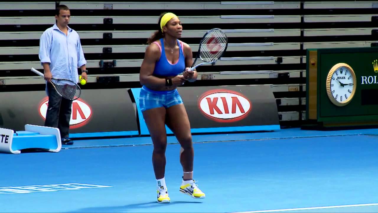 Serena Williams Practice Session Australian Open Youtube