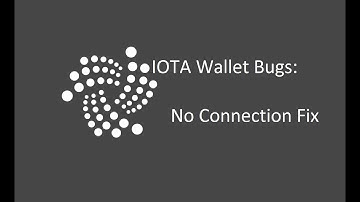 IOTA Wallet Bugs | No Connection Fix