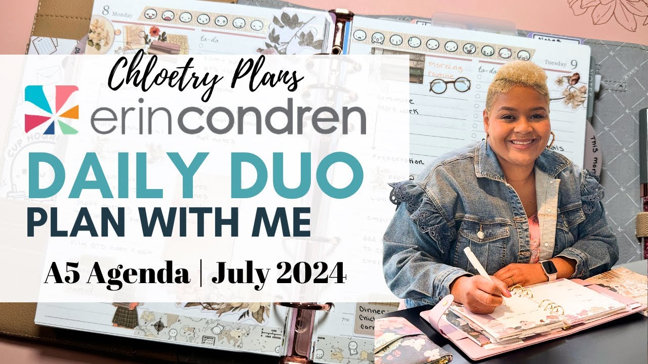 Erin Condren Daily Duo Plan With Me | Mid-July 2024 - YouTube