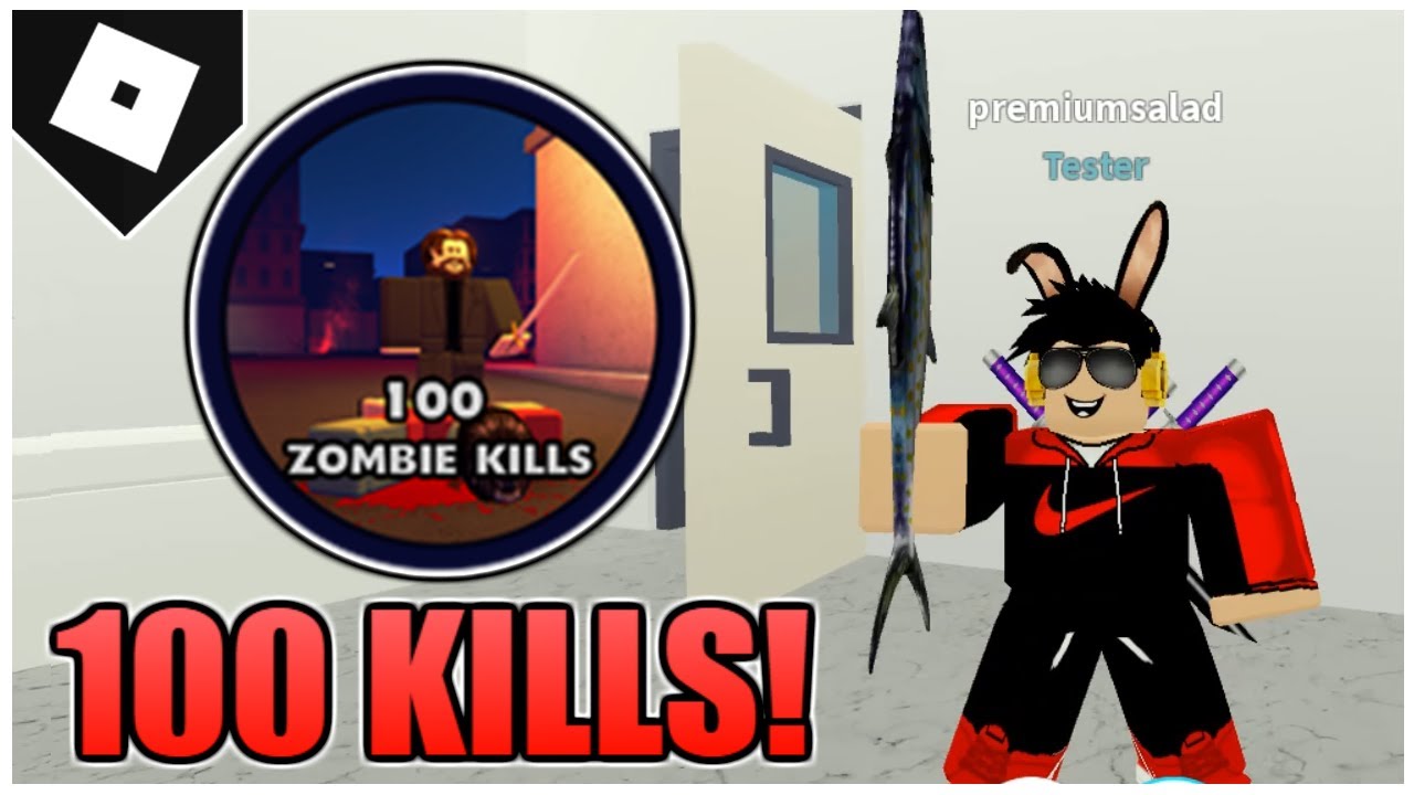 How To Get The 100 Kills Badge Fish In Field Trip Z Roblox Youtube - field trip roblox walkthrough