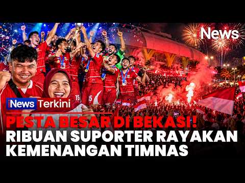MERIAH! Warga Bekasi Nyalakan Flare Rayakan Timnas Indonesia Juara FIFA ASEAN Cup 2026