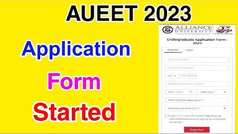 AUEET 2023 Application Form Started | AUEET Registration Started 2023 | MDE
