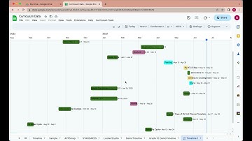Timelines:  Google Sheets and Curriculum Mapping