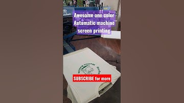 awesome one color automatic machine screen printing #shorts #youtubeshorts #screenprinting #shirts