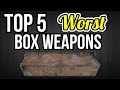 TOP 5 WORST BOX WEAPONS! (COD ZOMBIES)