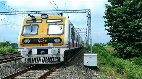 NEW ICF EMU Barddhaman-Howrah Local Passing At Longest Curved