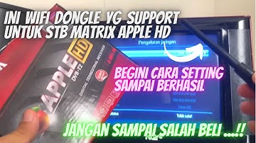 🔴Setting WIFI DONGLE Set Top Box MATRIX Apple HD