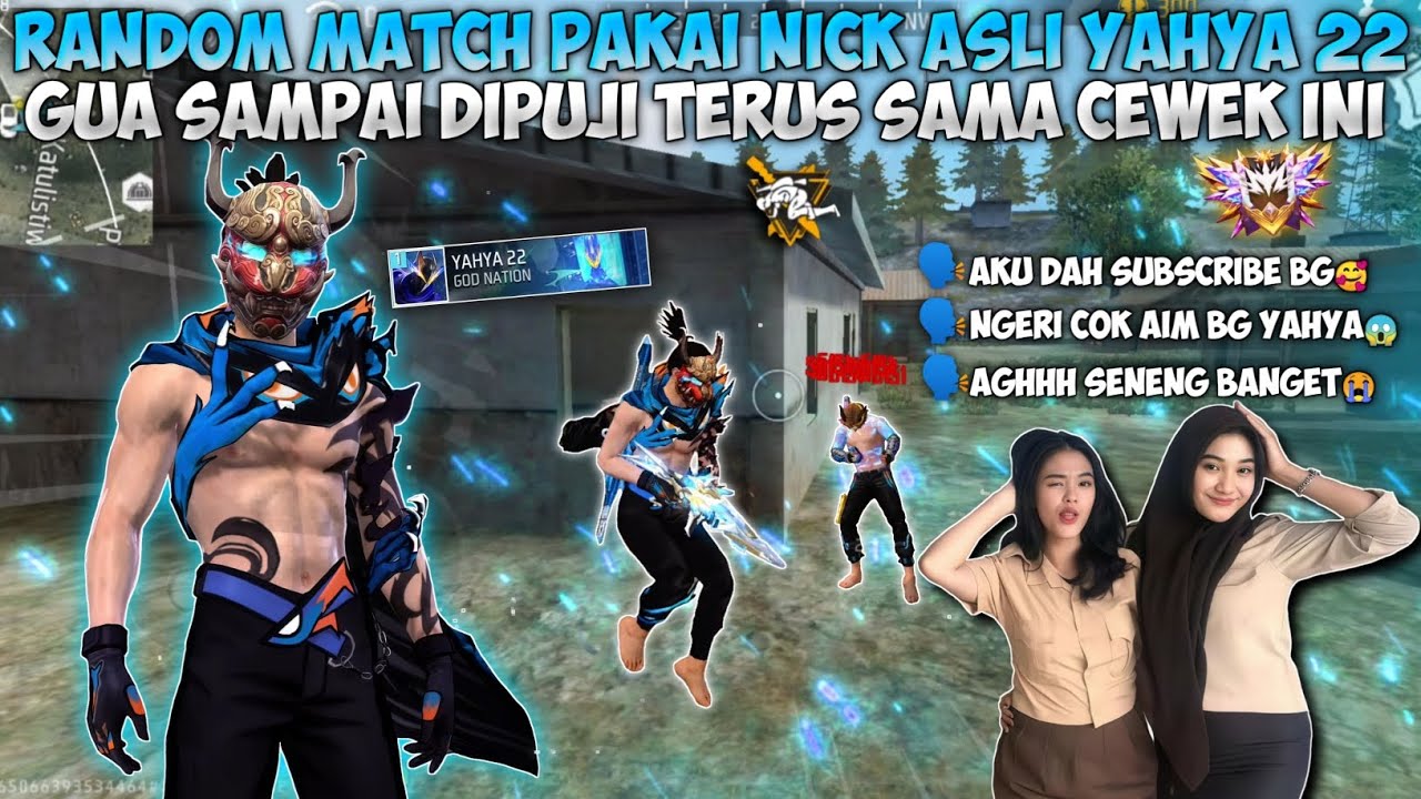 RANDOM MATCH PAKE NICKNAME ASLI+TITLE TOP 1 INDO!! GUA SAMPAI DIPUJI-PUJI TERUS SAMA 3 PLAYER INI!!
