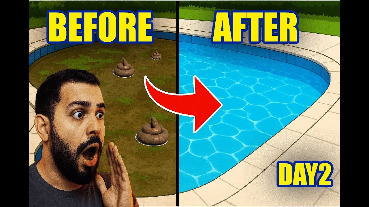 😱 Cleaning the WORST Pool Ever! 💦 | Pool Cleaner Simulator Part 2