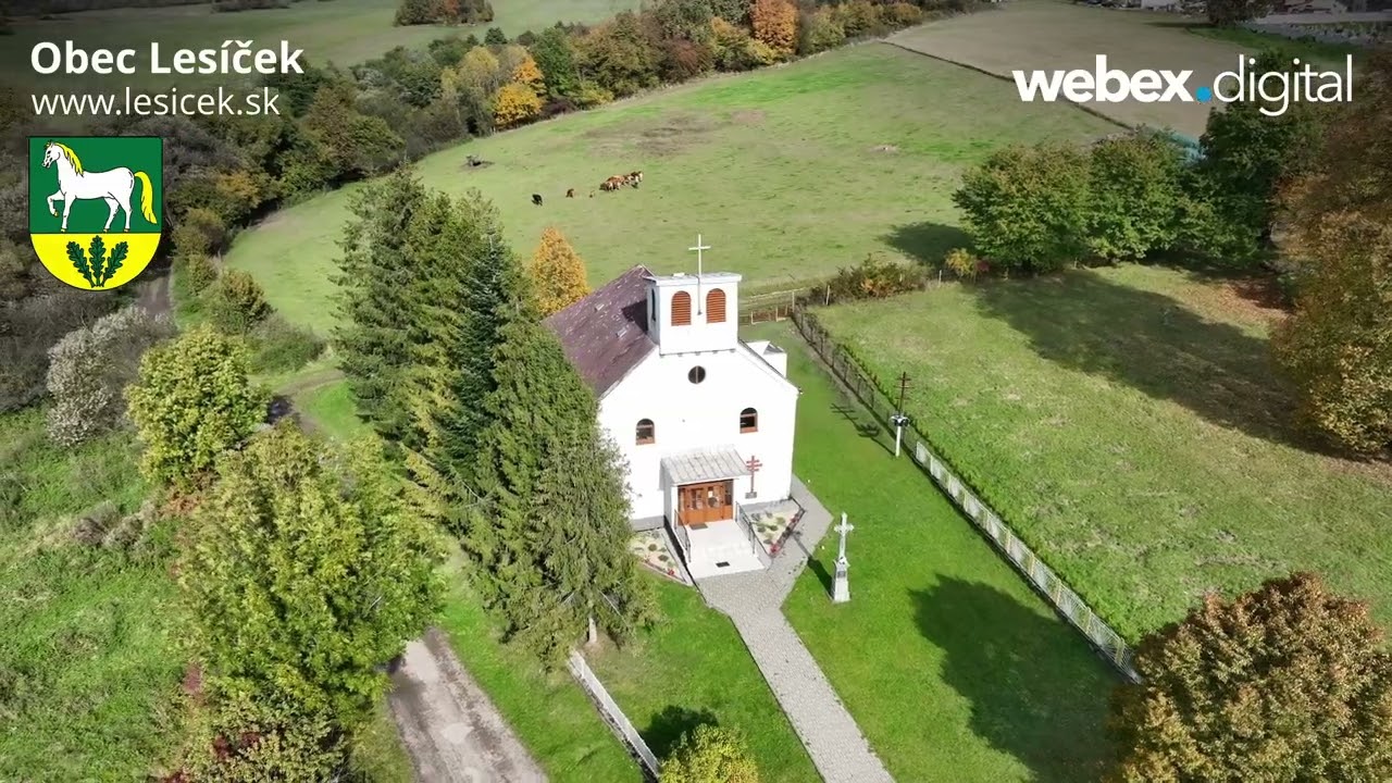 Obec Lesíček - letecké zábery október 2023