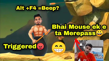 Mavi Playing Getting Over it dor first time | Mavi triggered | Mavi Funny Movements |Mavi Abusing