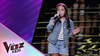 Sofía es la primera en subir al escenario de La Voz Kids. | La Voz Kids