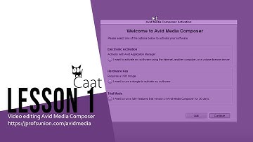 Caat / Lesson 1. Installing Avid Media Composer on your PC