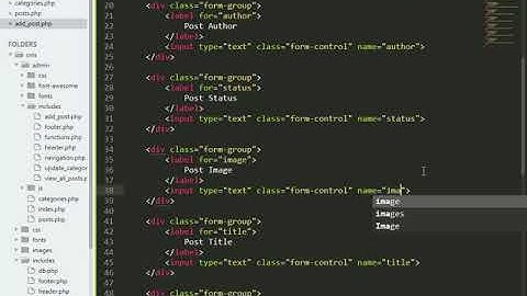 How to Creating Post HTML form in admin | Complete CMS in php