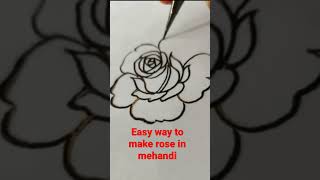 Rose Mehandi Design.