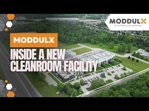 Inside a new cleanroom facility built with Moddulx modular sandwich panels in Windsor, Ontario