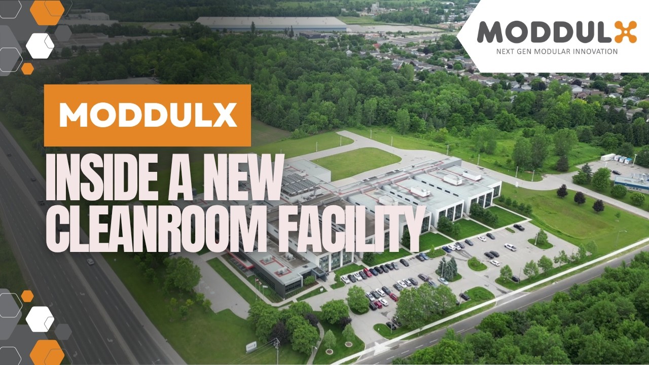 Inside a new cleanroom facility built with Moddulx modular sandwich panels in Windsor, Ontario