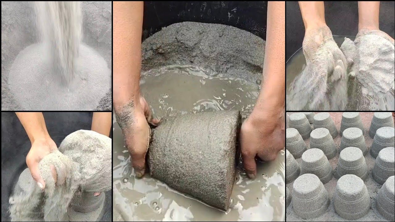 Asmr - Soft dusty sand cement dry water 💦crumbling 🎉HBD Aaliyah and Laila