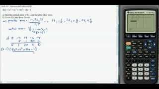 Unit 4.4 Homework Problem #20 (Find zeros of a polynomial and factor)