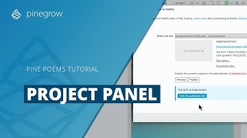 Pine Poems Tutorial - Managing Files with the Project Panel