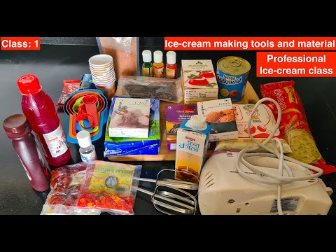 Ice-cream making Tools and Materials | Professional Ice-cream | अब घर पर बनाओ