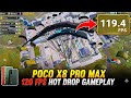 🤩 POCO X8 PRO MAX 120 fos PUBG/ BGMI GAMEPLAY - with live fps meter - بوكو اكس ٨ برو ١٢٠ فريم ببجي