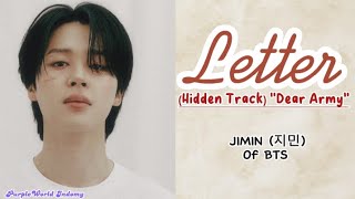 Jimin (지민) - Letter 'Dear. Army' (Hidden Track) [Easy Lyrics]