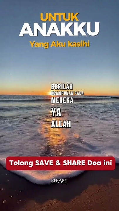 Doa utk anakku..Semoga Allah perkenankan doa ini.Aminn