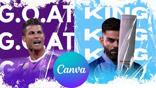 Sport Poster Design In Canva Of Cristiano Ronaldo And Virat Kohli