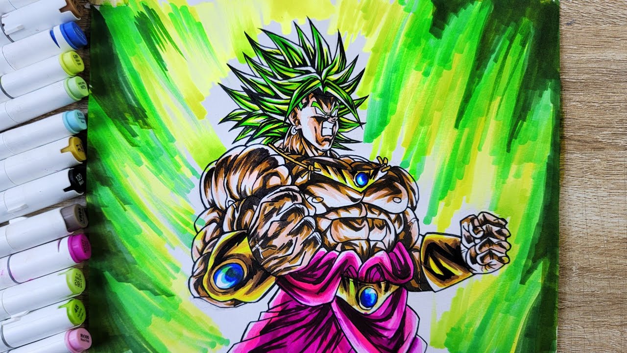 How to Draw ULTRA Legendary Super Saiyan Broly Rage🔥 [ Dragonballz ...