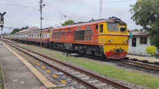 Alsthom 4149 ทำรถธรรมดา 201 เข้าจอดสถานีรถไฟอยุธยา