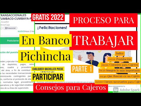 🇪🇨Proceso Trabajar en Banco Pichincha Información para Cajeros Horarios Curso Prueba Parte1 Financie hqdefault
