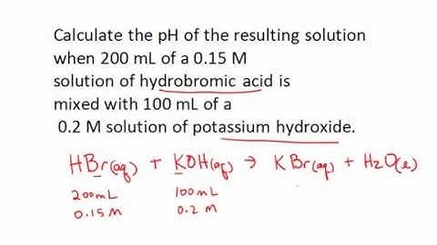 pH calculation neutralization reaction