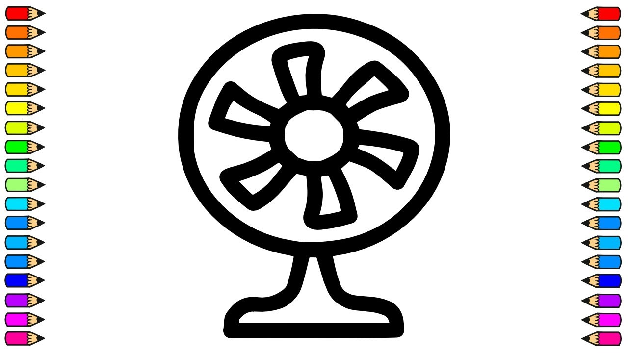 Cómo dibujar un VENTILADOR / Dibujo de VENTILADOR paso a paso / Dibujos ...