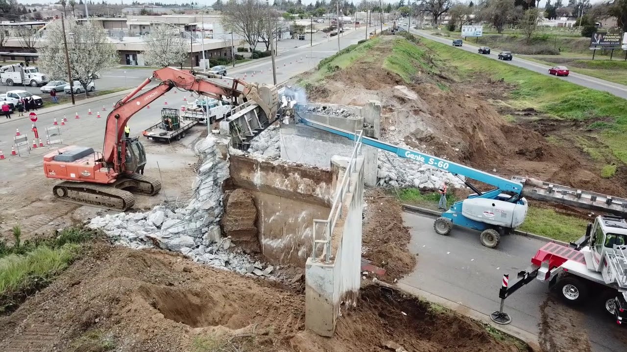 Railroad Bridge Demolition in Yuba City