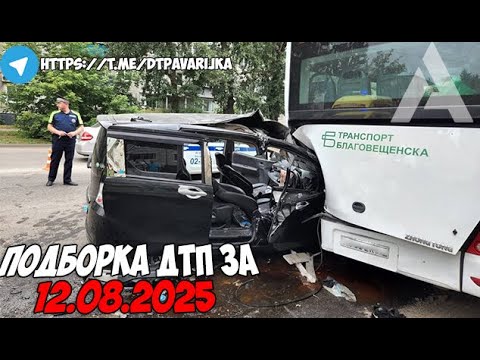 ДТП и авария! Подборка на видеорегистратор за 12.08.25 Август 2025