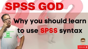 Why you should learn to use SPSS syntax