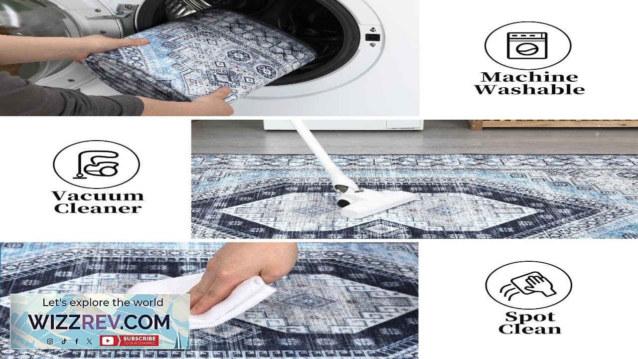 Garvee Washable Runner Rug 2x6 Stain Resistant Entryway Rug Non Slip Backing Rugs