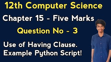 12th Computer Science | chapter 15 - Question no 3 |  important five marks| Tamil | conquer victory