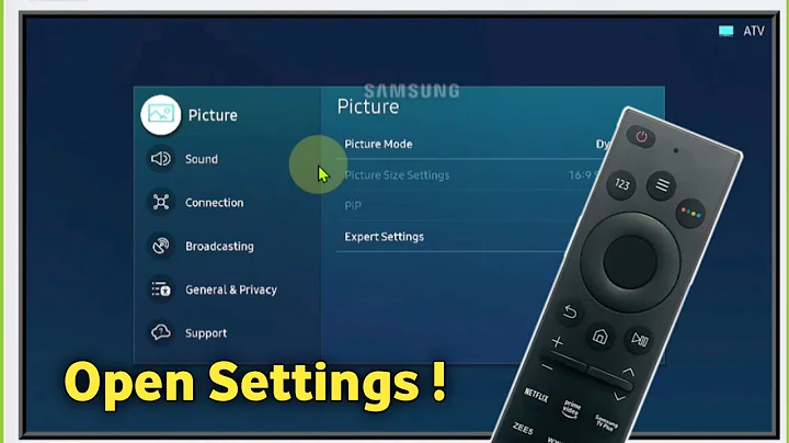 How to open settings on samsung smart tv!
