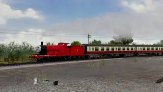 James The Red Spleendid Engine Ping By With The Express.