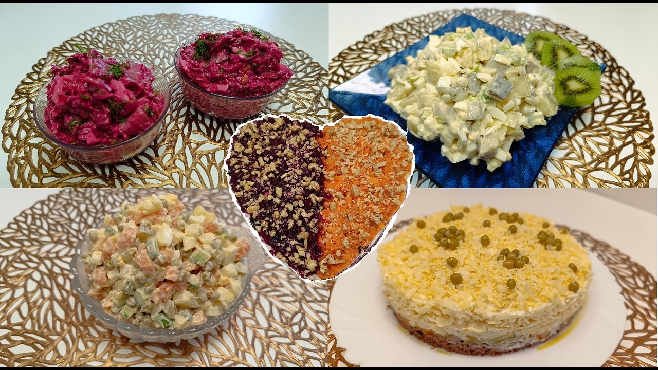 Сохранила себе эти 5 рецептов! Самые вкусные салаты за 5 минут