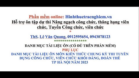 TUYỂN DỤNG CÔNG CHỨC KHỐI ĐẢNG,ĐOÀN THỂ TP HÀ NỘI NĂM 2023-DANH MỤC TÀI LIỆU ÔN MÔN KIẾN THỨC CHUNG