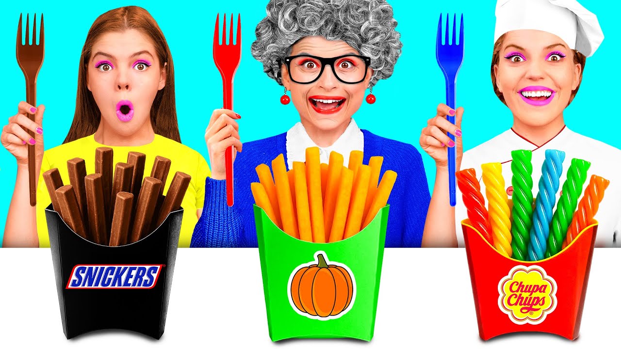 Кулинарный Челлендж: Я против Бабушки | Смешные Рецепты с Едой