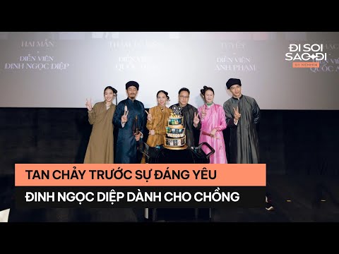 Tan chảy trước sự đáng yêu mà Đinh Ngọc Diệp dành cho chồng Victor Vũ tại họp báo phim Thám Tử Kiên