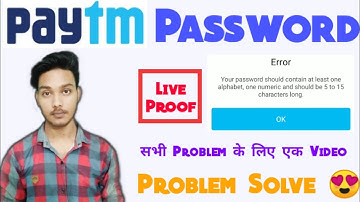 Paytm password error problem | How to make paytm password | How to change paytm password|TekHackerJi