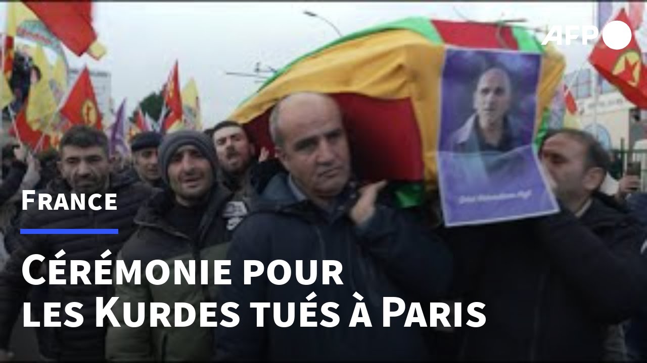 Des milliers de Kurdes rendent un dernier hommage aux victimes du 23 décembre | AFP