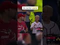 He was celebrating the Braves’ lead until the Reds fan turned around 😂 #mlb #baseball #shorts