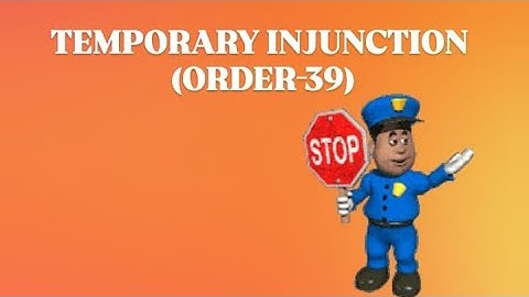 Temporary Injunction | Order-39 | (Rule 1-5) | CPC @Shagun_Srivastava