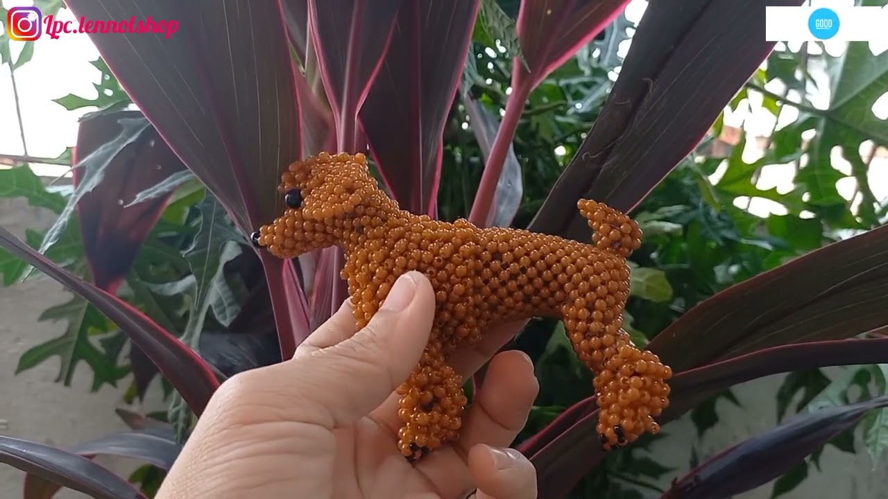 Poodle dog 🐩 beads, micangas paso a paso, keychain beads, art and craft beads